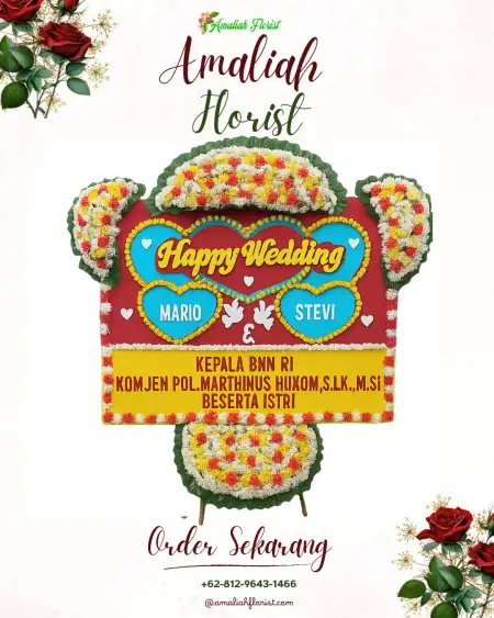 Papan Bunga Pernikahan Modung